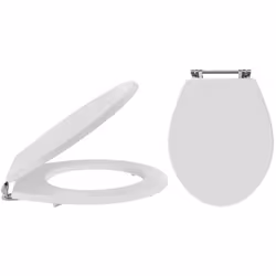 - Lunette abattant WC. - Matériau MDF blanc (panneau en fibres de bois). - Avec frein de chute. - À fermeture silencieuse. - ...