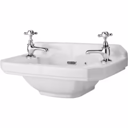 Ce lavabo suspendu au design rétro vous permet un réel gain de place, de qualité son design rappelle aussi les grands classiq ...