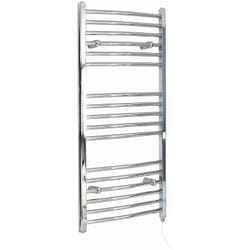 Hudson Reed Kent - Sèche-Serviettes Design Électrique Moderne Incurvé - Chromé - 120 cm x 49.8 cm