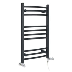 Hudson Reed - Artle - Sèche-Serviettes Design Mixte Moderne Incurvé - Anthracite - 80 cm x 49.8 cm