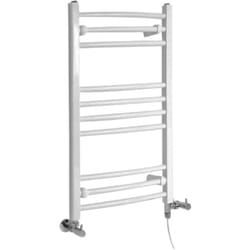 Ive - Sèche-Serviettes Design Mixte Moderne Incurvé - Blanc - 80 cm x 49.8 cm - Hudson Reed