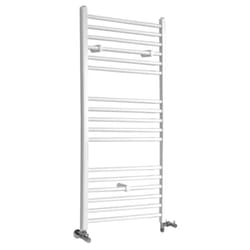 Hudson Reed Ive - Sèche-Serviettes Design Mixte Moderne Plat - Blanc - 120 cm x 50 cm
