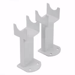 ACCESSOIRES POUR RADIATEUR DE SALLE DE BAIN 2 pieds rehausseurs en acier. Hauteur 16.8cm. Couleur blanche RAL9016. Fixations  ...