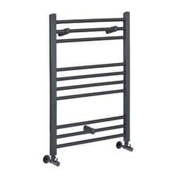 Artle - Sèche-Serviettes Design Moderne Anthracite - Plat 80 cm x 50 cm - Hudson Reed
