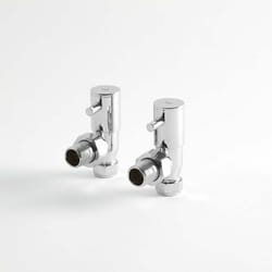 Hudson Reed - Vitality - Robinets Manuels pour Radiateur et Sèche Serviettes - Raccords Equerre - Laiton Chromé - Design Moderne