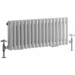 Windsor - Radiateur Rétro Horizontal Blanc à Colonnes 2 x 17 - 545 Watts - 30 x 78.5cm - Hudson Reed