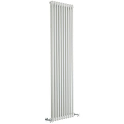 Windsor - Radiateur Rétro Vertical Blanc à Colonnes 2 x 8 - 1550 Watts - 180 x 47cm - Hudson Reed