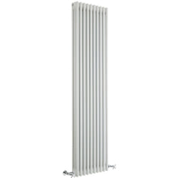 Windsor - Radiateur Rétro Vertical Blanc à Colonnes - 180cm x 47cm - Hudson Reed
