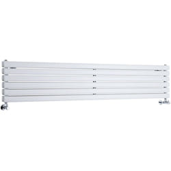 Vitality – Radiateur Design Horizontal – Blanc – 35.4 x 178cm Double Rang - Hudson Reed