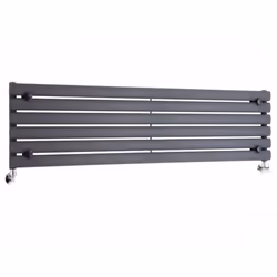 Description générale Le radiateur design horizontal Vitality, avec sa finition anthracite poudrée (RAL 7016), apporte une tou ...