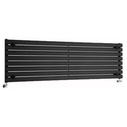 Hudson Reed - Vitality – Radiateur Design Horizontal – Noir – 47.2 x 160cm