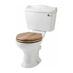 Toilette wc rétro & abattant noyer