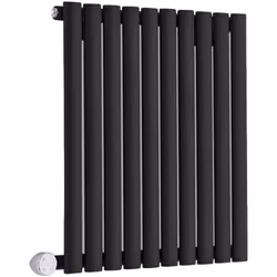 Le radiateur électrique horizontal Vitality se caractérise par une superbe finition poudrée noire (RAL 9005) qui créera un lo ...