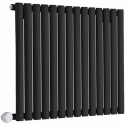 Le radiateur électrique horizontal Vitality se caractérise par une superbe finition poudrée noire (RAL 9005) qui créera un lo ...