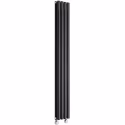 Le radiateur électrique vertical design Vitality est doté d'une superbe finition poudrée noire (RAL 9005), qui apportera un l ...