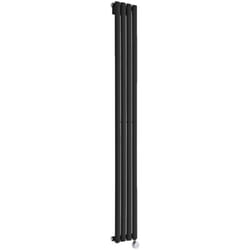 Hudson Reed Vitality Électrique - Radiateur Design Vertical Colonnes Ovales - Noir - 178 x 23.6 cm