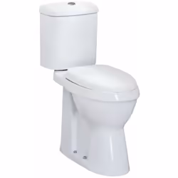 Toilette WC pour personne handicapée pratique et moderne. - Cuvette surélevée H. 450mm. - Matériau céramique blanche. - Abatt ...