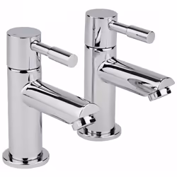 Cette paire de robinet au design original et classique, permet de l'installer autant sur le rebord d'un lavabo, que celui d'u ...