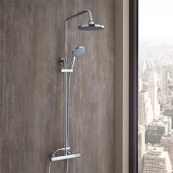 Colonne de Douche Thermostatique Télescopique - Design Rond - Hudson Reed