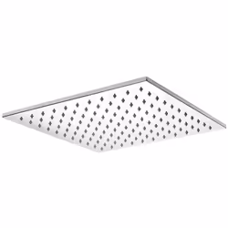 GRANDE POMME DE DOUCHE Acier inoxydable haut de gamme Finition métal brossé légèrement satiné Dimensions 40x40cm ; épaisseur ...