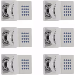 Matériau noble inaltérable, pour ce jeu de six buses hydromassantes, accessoire incontournable d'une douche contemporaine à l ...