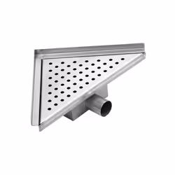 Ce caniveau de douche à l'italienne en angle permet de finaliser votre nouvelle salle de bains avec esthétisme et facilite so ...