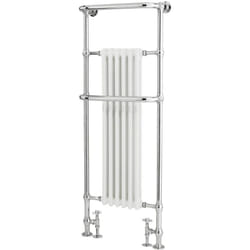Sèche-Serviettes Rétro Chromé et Blanc Brampton 150cm x 57.5cm x 23.5cm 792 Watts