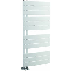 Sèche-Serviettes Incurvé Blanc Elgin 108cm x 55cm x 11.5cm 500 Watts