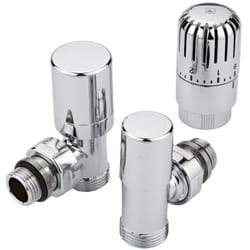 Hudson Reed - Robinet thermostatique radiateur d'angle - Adaptateur cuivre 15mm