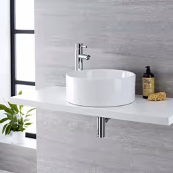 Grand classique des salles de bain contemporaines, la vasque ronde à poser, cet ensemble avec son mitigeur, allie esthétisme  ...
