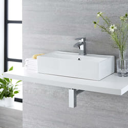 Ensemble Vasque Rectangulaire Suspendue 55 x 31CM & Mitigeur Wick