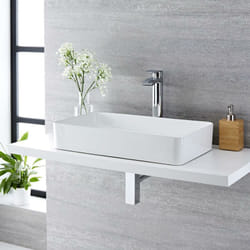 Hudson Reed - Ensemble Vasque Rectangulaire Alswear 61 x 35CM & Mitigeur Haut Razor
