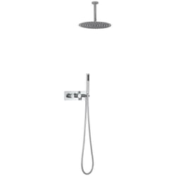 Kit de Douche à Encastrer avec Pommeau Plafond Ø30CM et Douchette - Gamme Mirage Rond - Hudson Reed