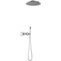 Kit de Douche à Encastrer avec Pommeau Plafonnier Ø40CM et Douchette - Gamme Mirage Rond - Hudson Reed