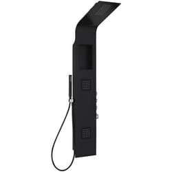 Stamford - Colonne de Douche Thermostatique avec Rangement - Design Noir - Hudson Reed