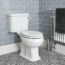 Carlton - wc à Poser Rétro Cuvette Blanc - Hudson Reed