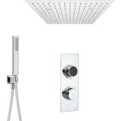 Kit de Douche Thermostatique Digital 2 Fonctions avec Pommeau Encastré Carré - Hudson Reed