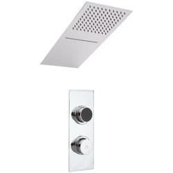 Hudson Reed - Kit de Douche Thermostatique Digital 2 Fonctions avec Pommeau Double Jets