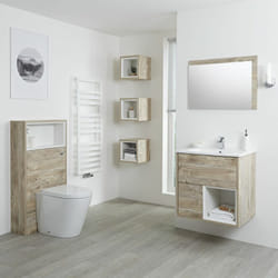 Hudson Reed - Hoxton - Set Moderne Chêne Clair Avec Meuble Lavabo et Meuble wc