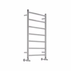 Ce sèche-serviettes Quo de 50 cm x 80 cm est un choix parfait pour rehausser une petite salle de bain ou salle WC. Fabriqué e ...