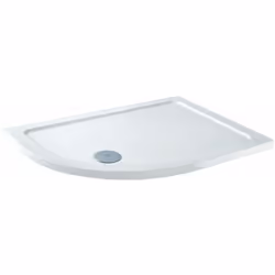 Créez un espace douche contemporain avec ce receveur de douche en quart de cercle, installable dans un angle. Sa résine haut ...