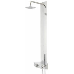 Earby - Colonne de Douche d'Angle Thermostatique avec Pommeau&44 Douchette et Buses de Massage Chromé - Hudson Reed
