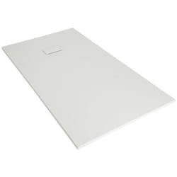 Receveur de Douche Rectangulaire 11070cm - Blanc Mat Effet Pierre - Hudson Reed