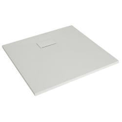 Receveur de Douche Carré 90cm - Blanc Mat Effet Pierre - Hudson Reed