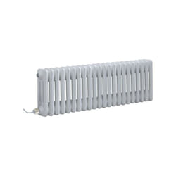 Windsor - Radiateur Électrique Style Fonte Rétro Horizontal Triple Rang - Blanc - 30 cm x 101 cm - Hudson Reed