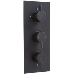 Hudson Reed - Mitigeur Thermostatique Encastrable Noir - Trois Fonctions - Nox