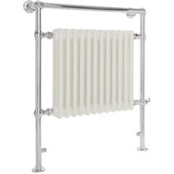 Elizabeth - Sèche-Serviettes Électrique Rétro - Blanc - 93 cm x 79 cm x 18.3 cm - Hudson Reed