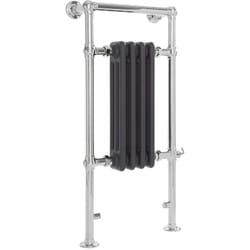 Elizabeth - Sèche-Serviettes Électrique Rétro - Anthracite - 93 cm x 45.2 cm x 18.3 cm - Hudson Reed