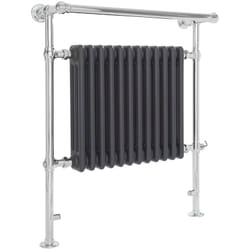 Hudson Reed - Elizabeth - Sèche-Serviettes Électrique Rétro - Anthracite - 93 cm x 79 cm x 23 cm