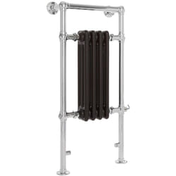 Elizabeth - Sèche-Serviettes Électrique Rétro - Noir - 93 cm x 45.2 cm x 18.3 cm - Hudson Reed